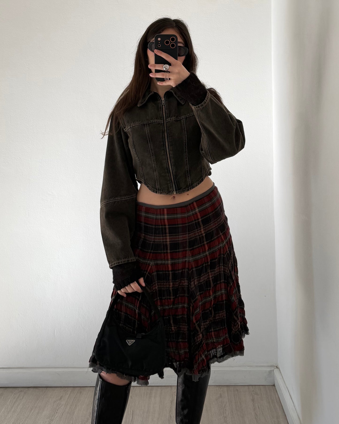 Trussardi check skirt