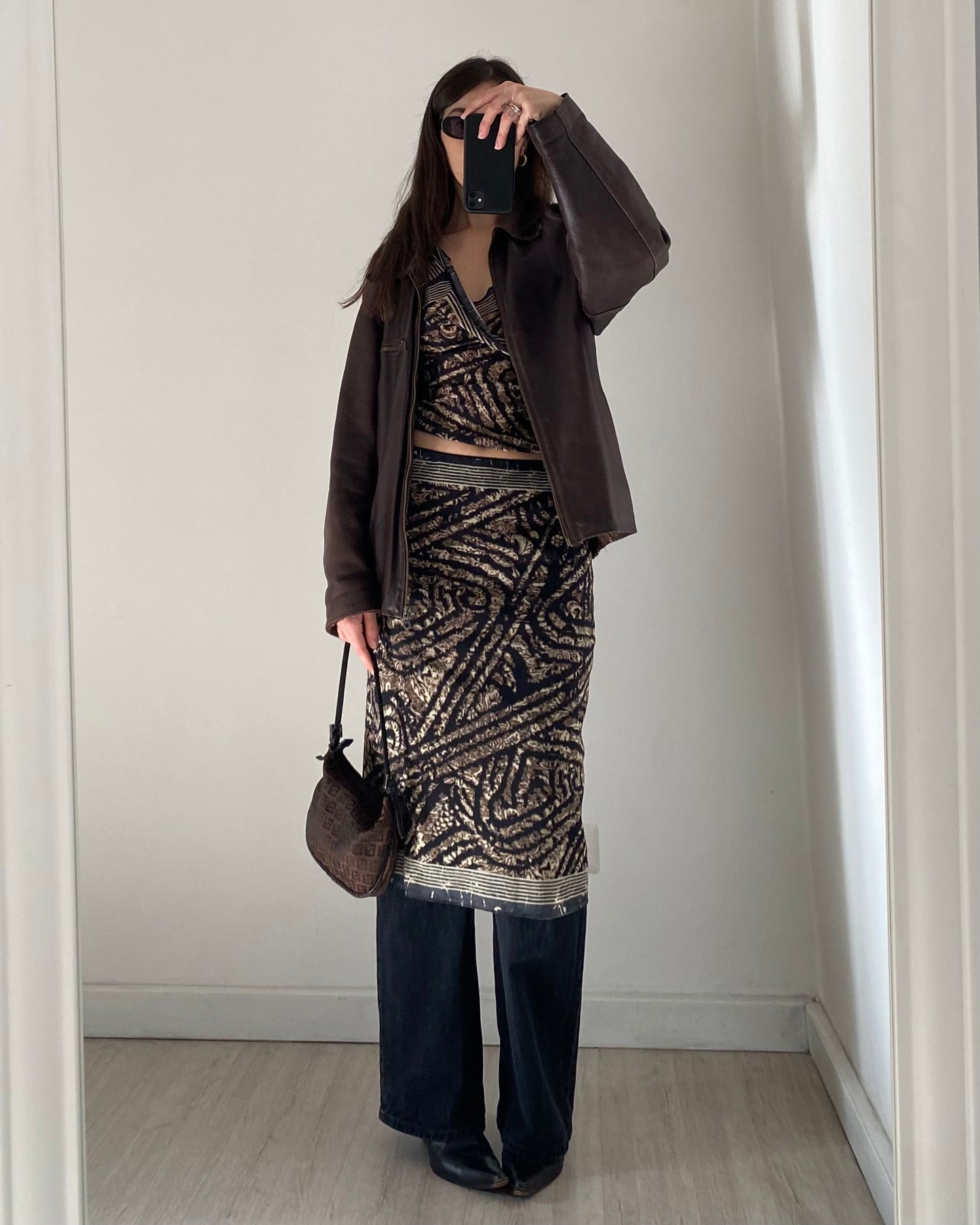 Micro mesh midi skirt