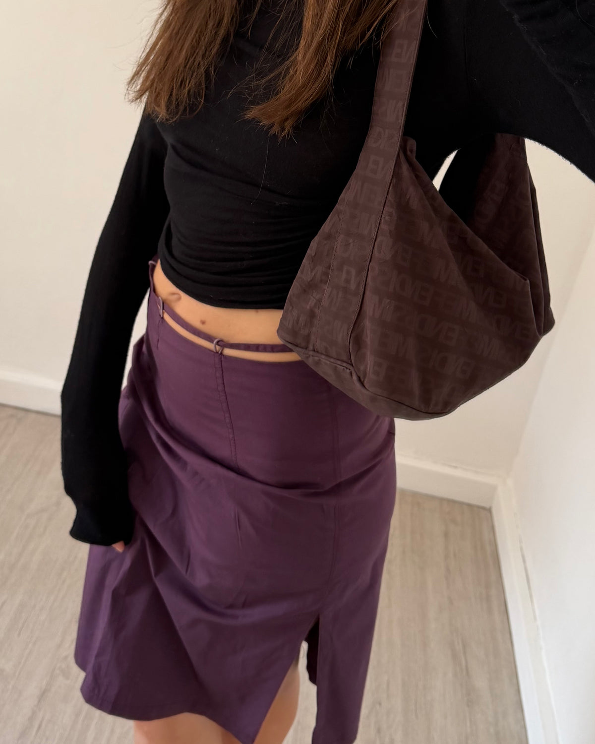 00s cut out midi skirt