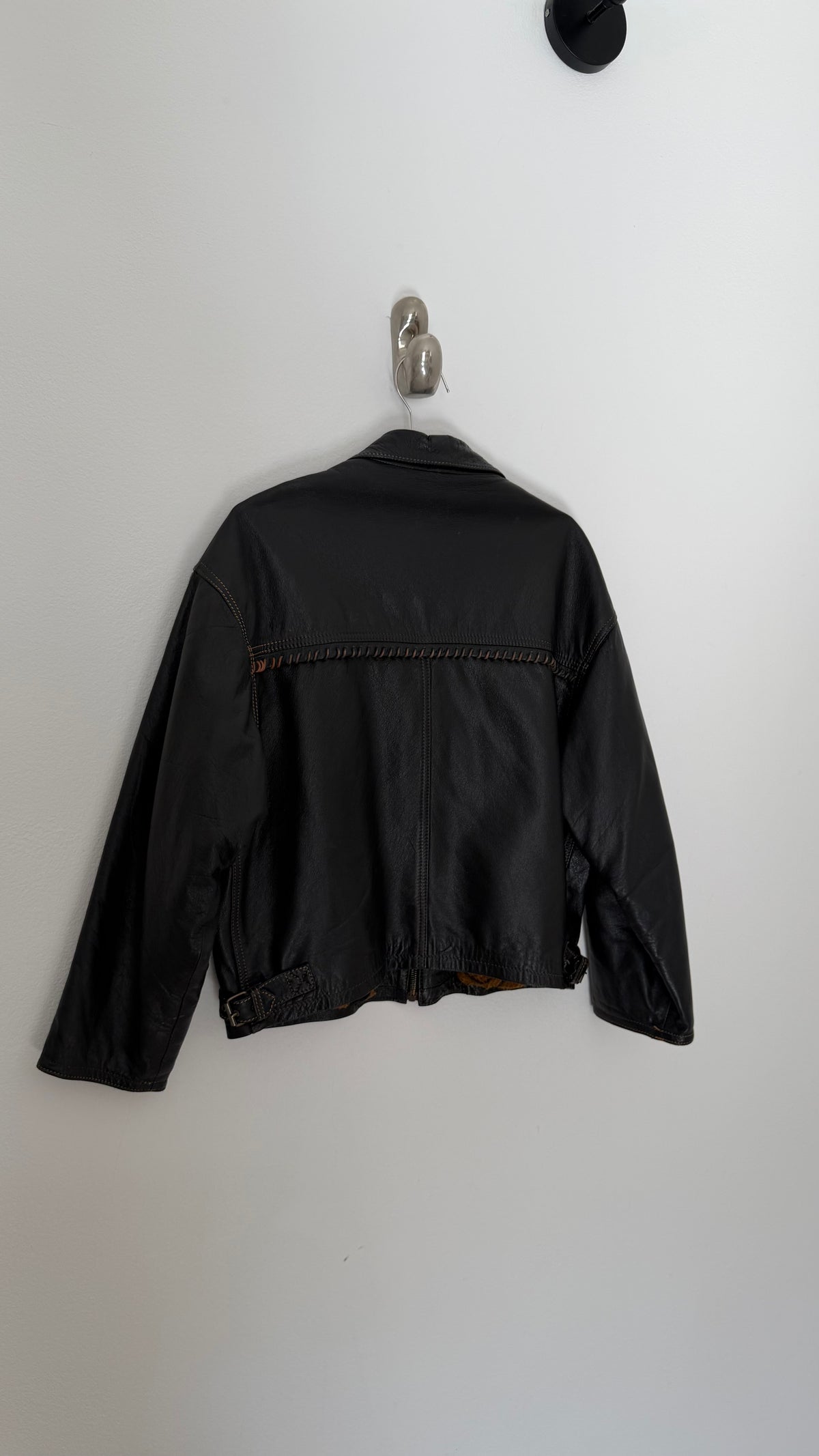 90s leather bomber jacket