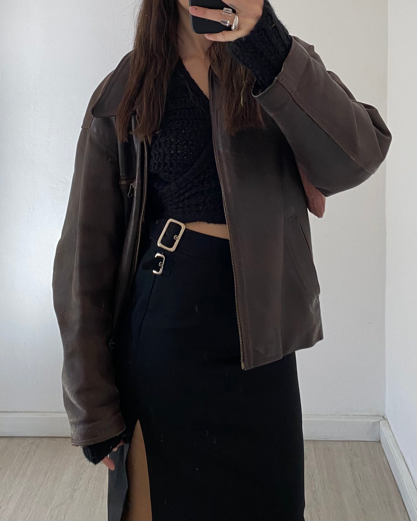 00s black maxi skirt