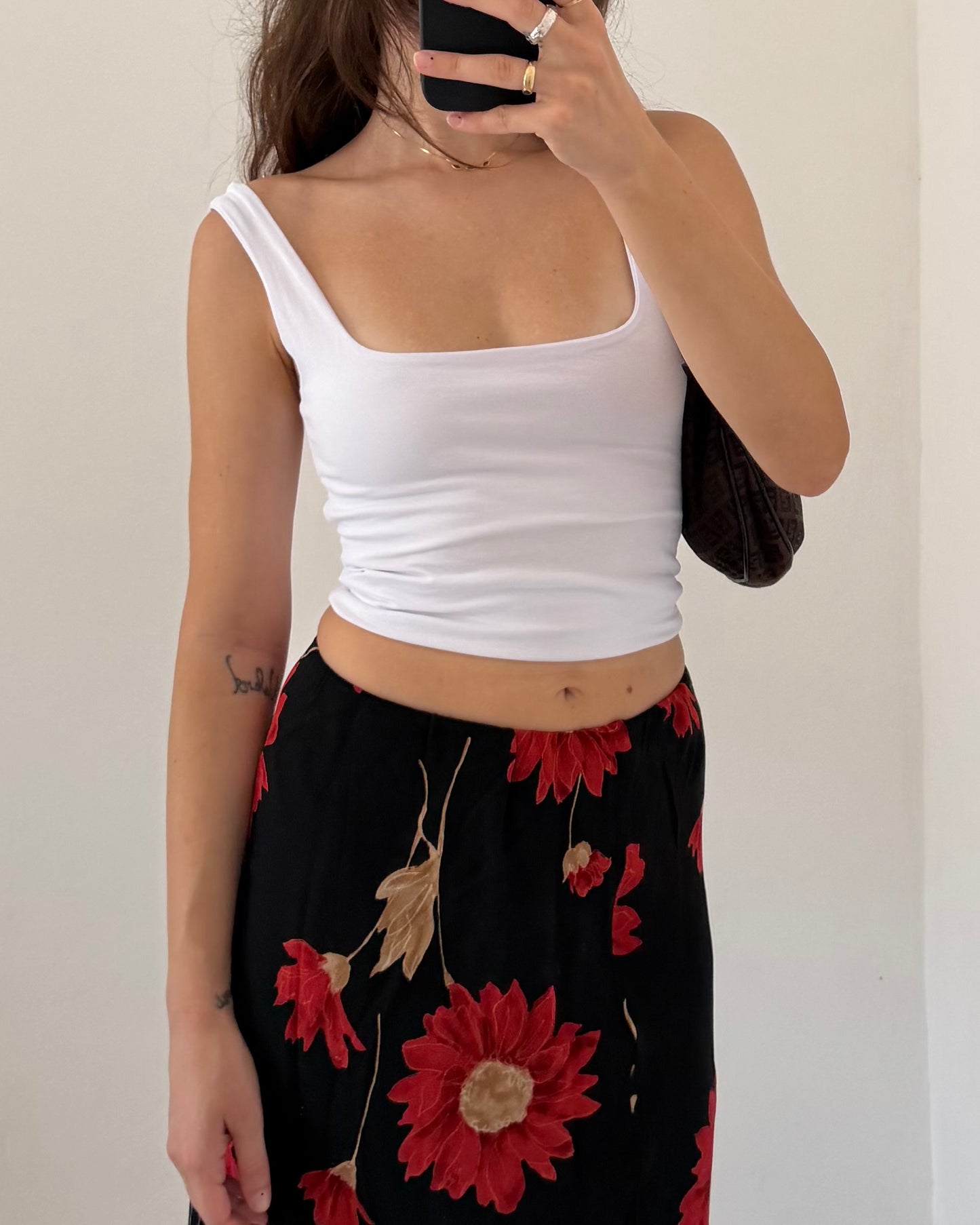 00s floral midi skirt