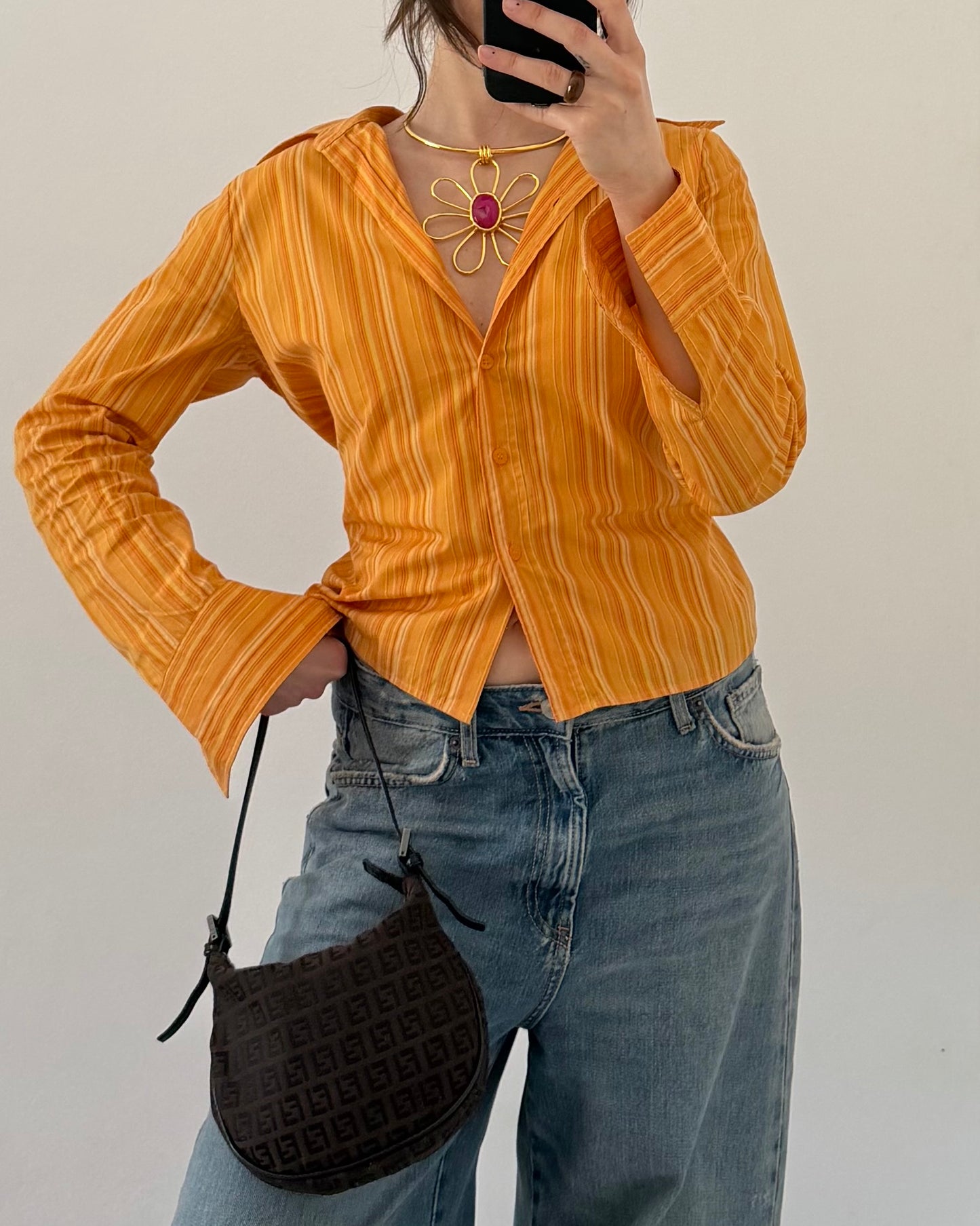 Orange striped shirt
