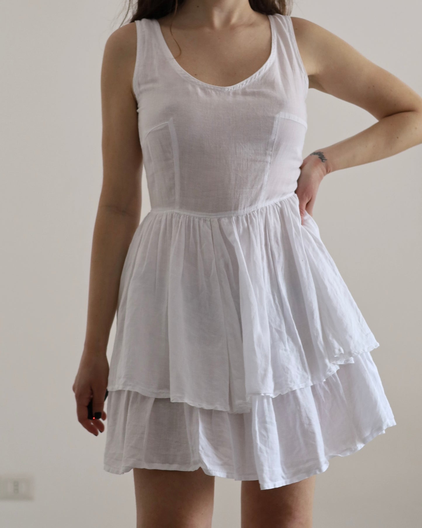 White cotton dress