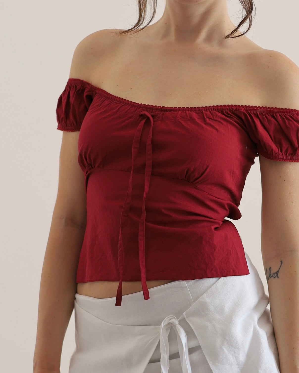 00s cotton backless top