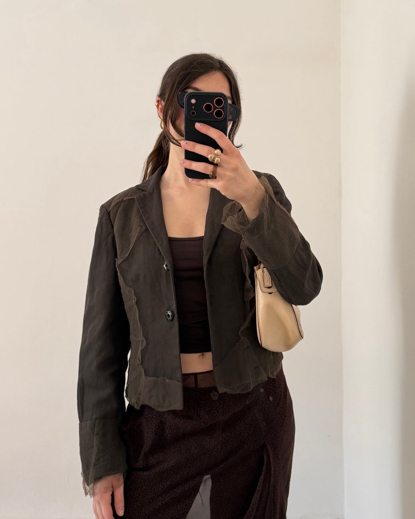 Tulle fitted blazer