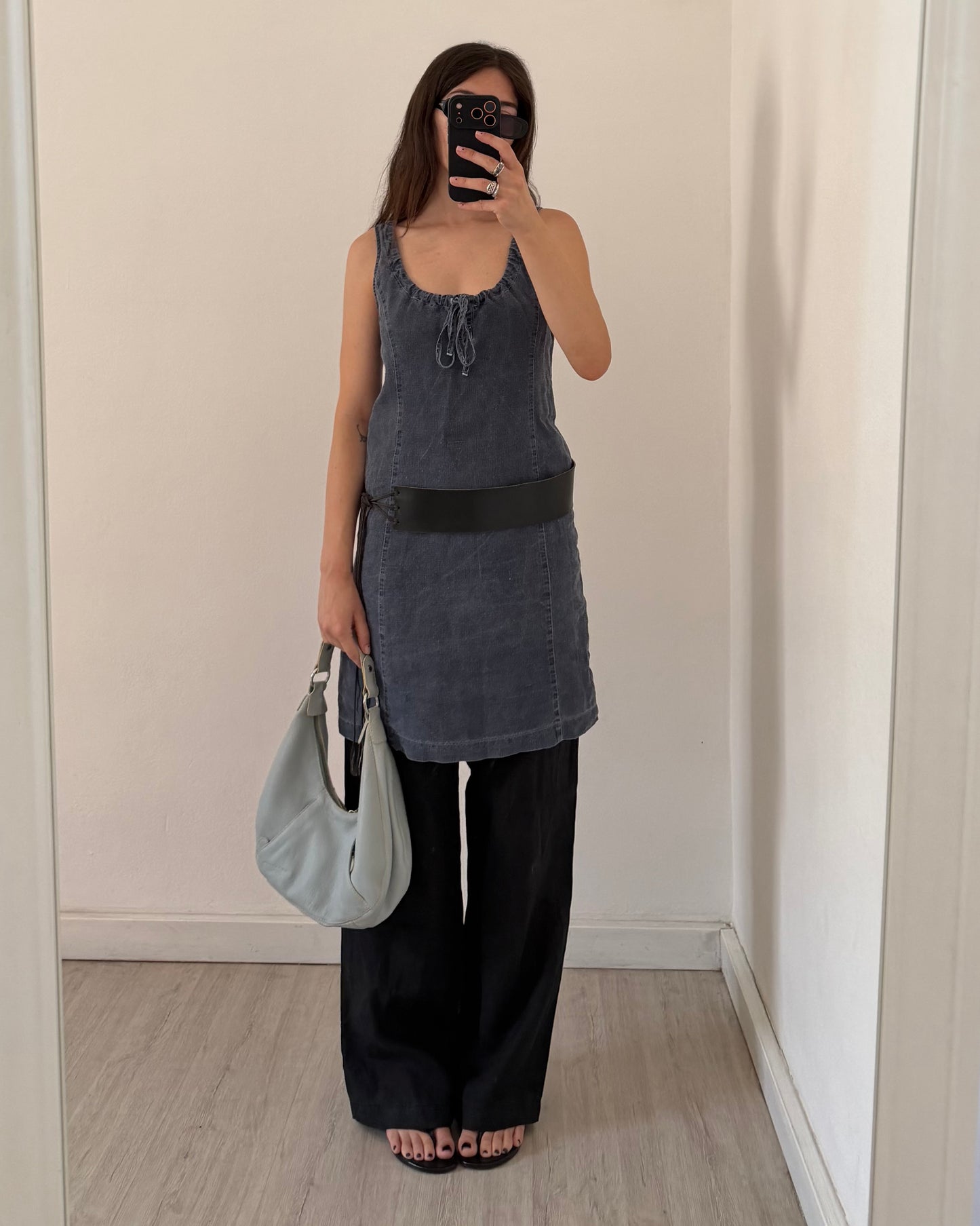 Armani linen mini dress