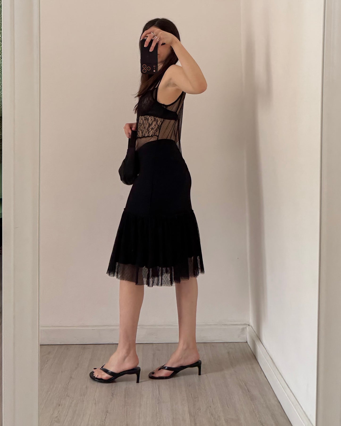 Tulle midi dress