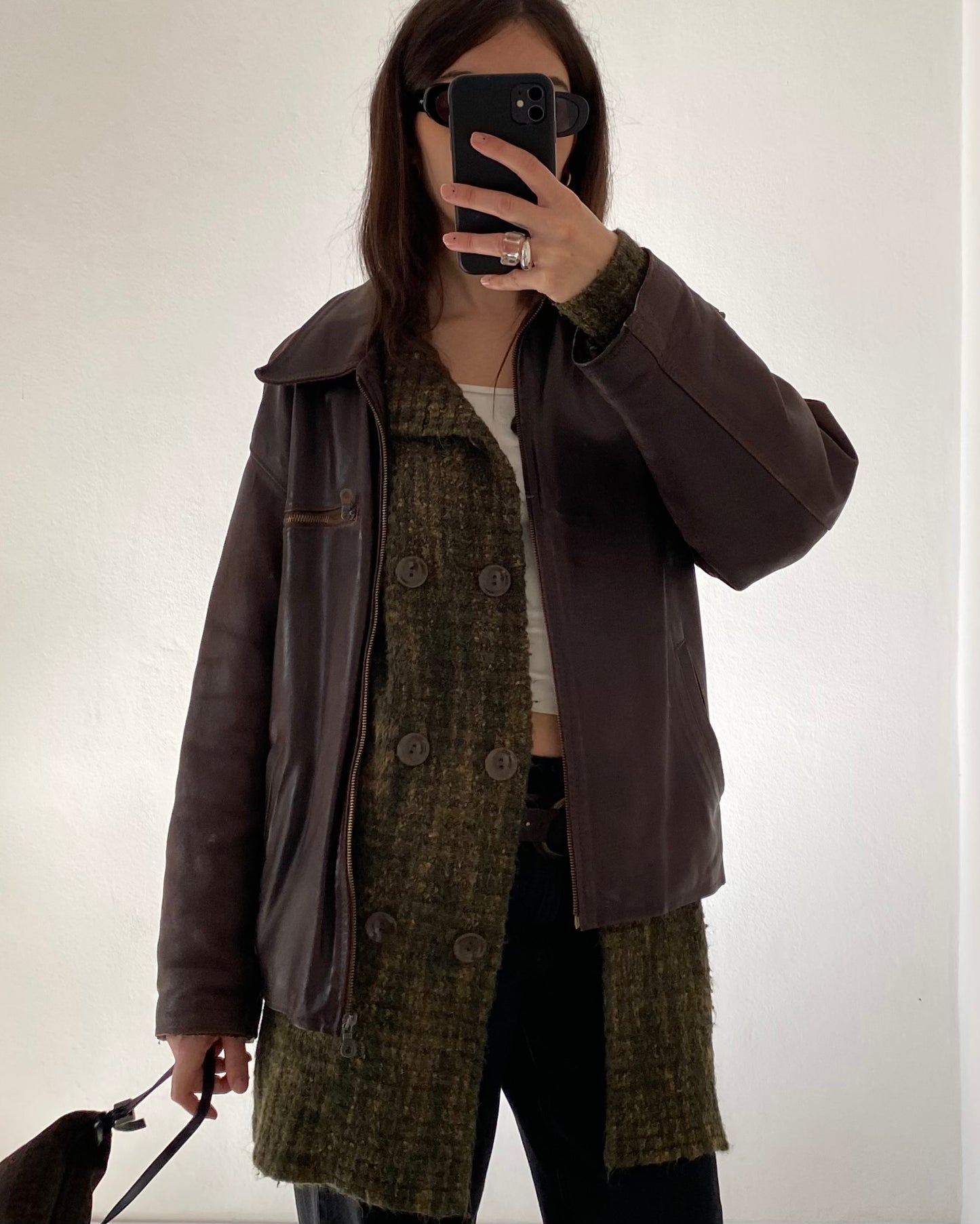 Long knitted cardigan