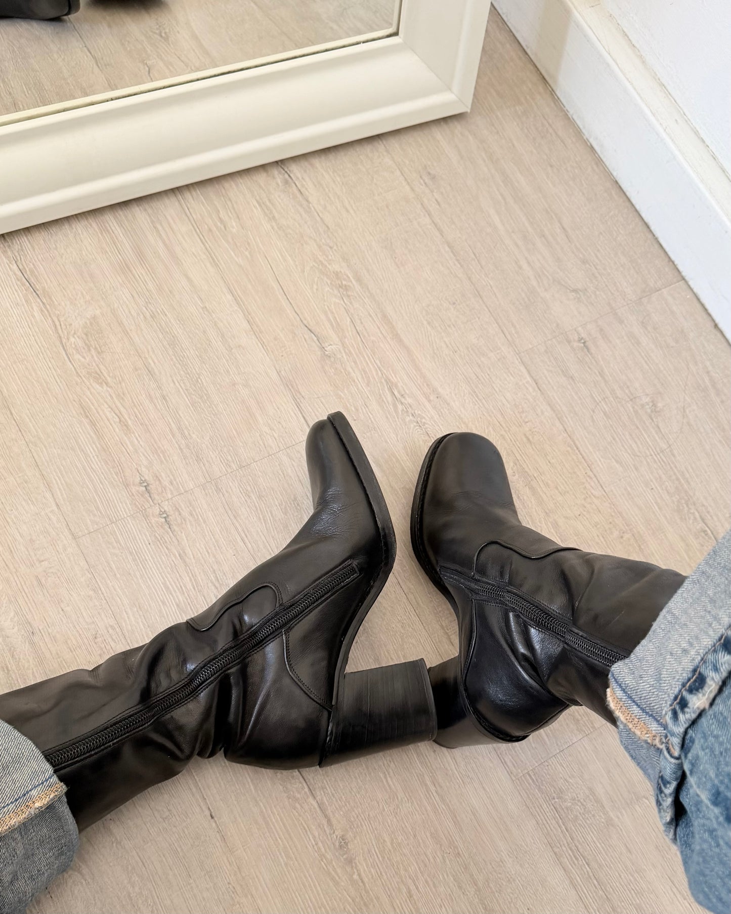 90s leather boots