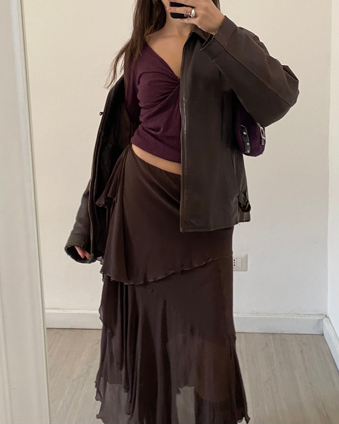 Cashmere&silk knit top