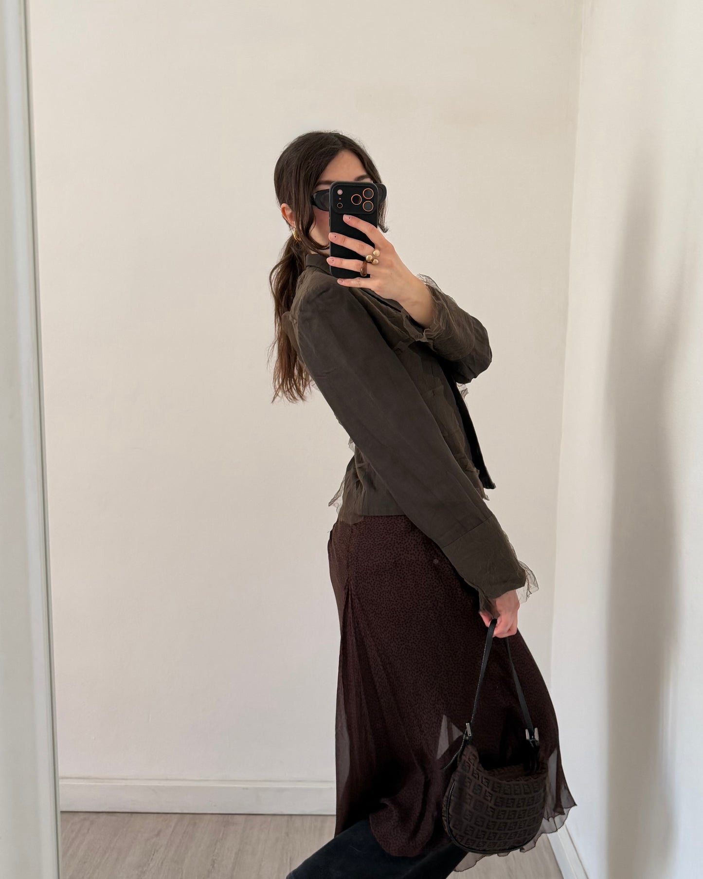 Tulle fitted blazer