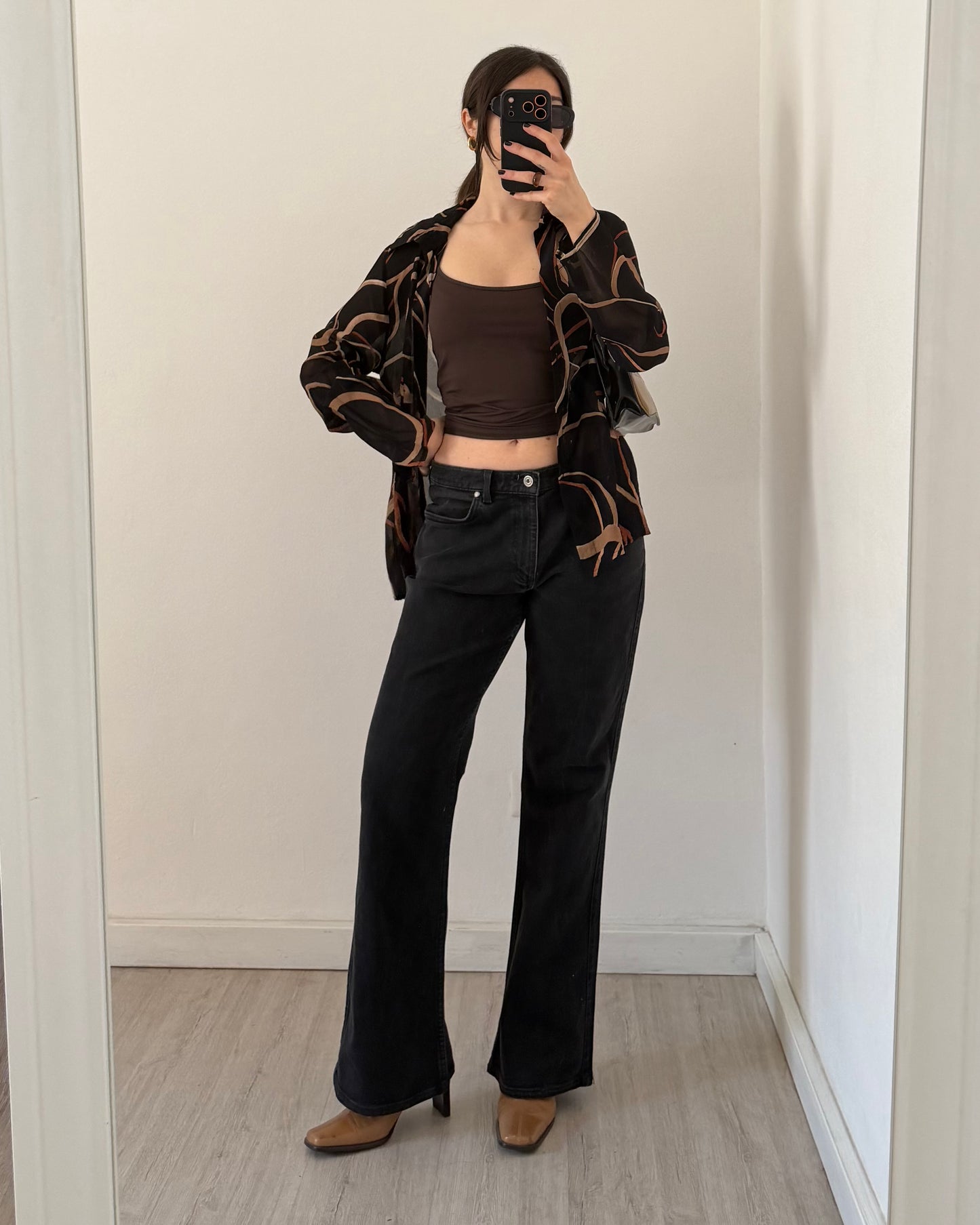 Black sheer shirt