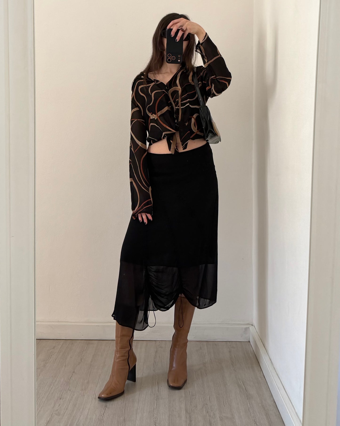 Black sheer shirt