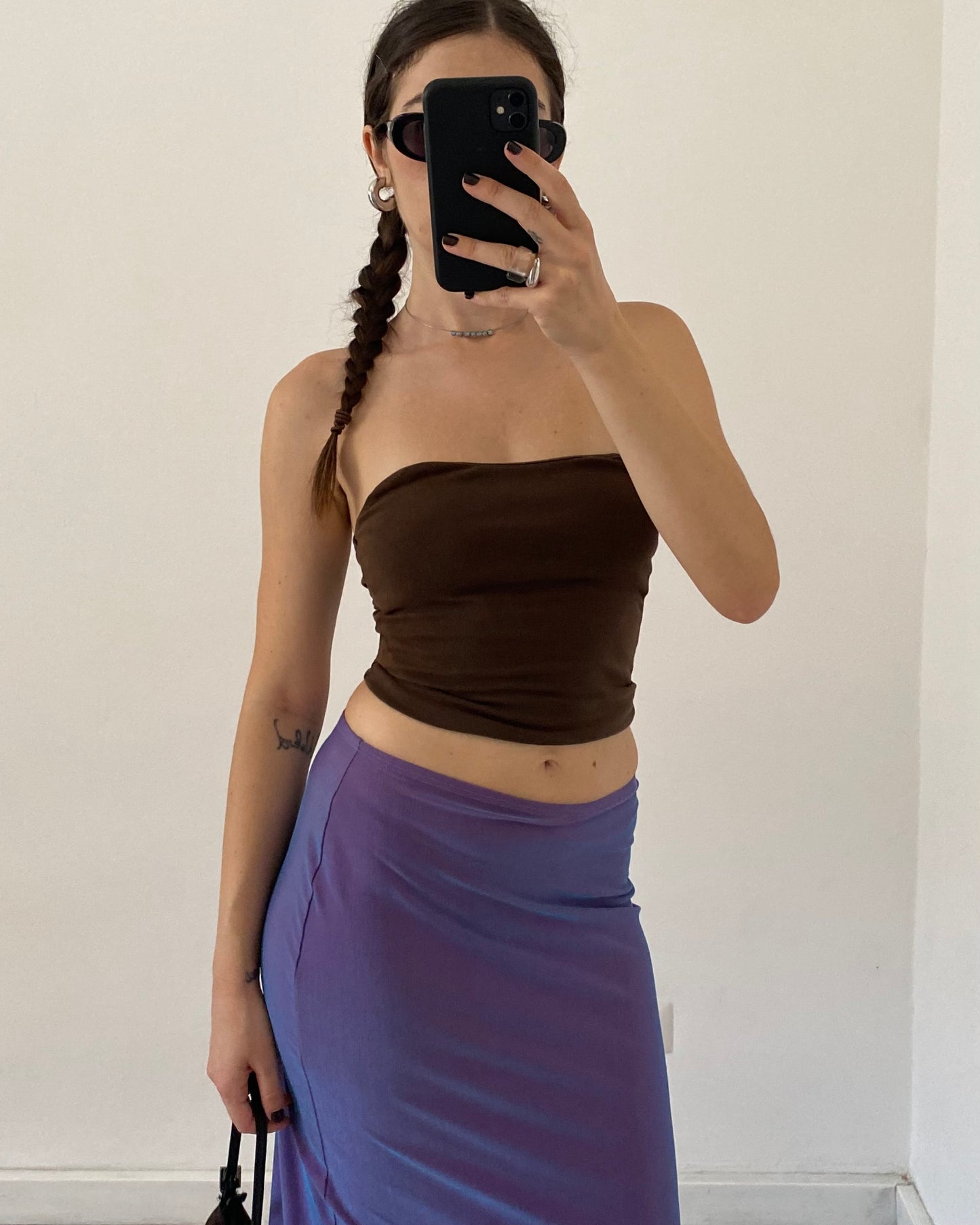 00s iridescent maxi skirt