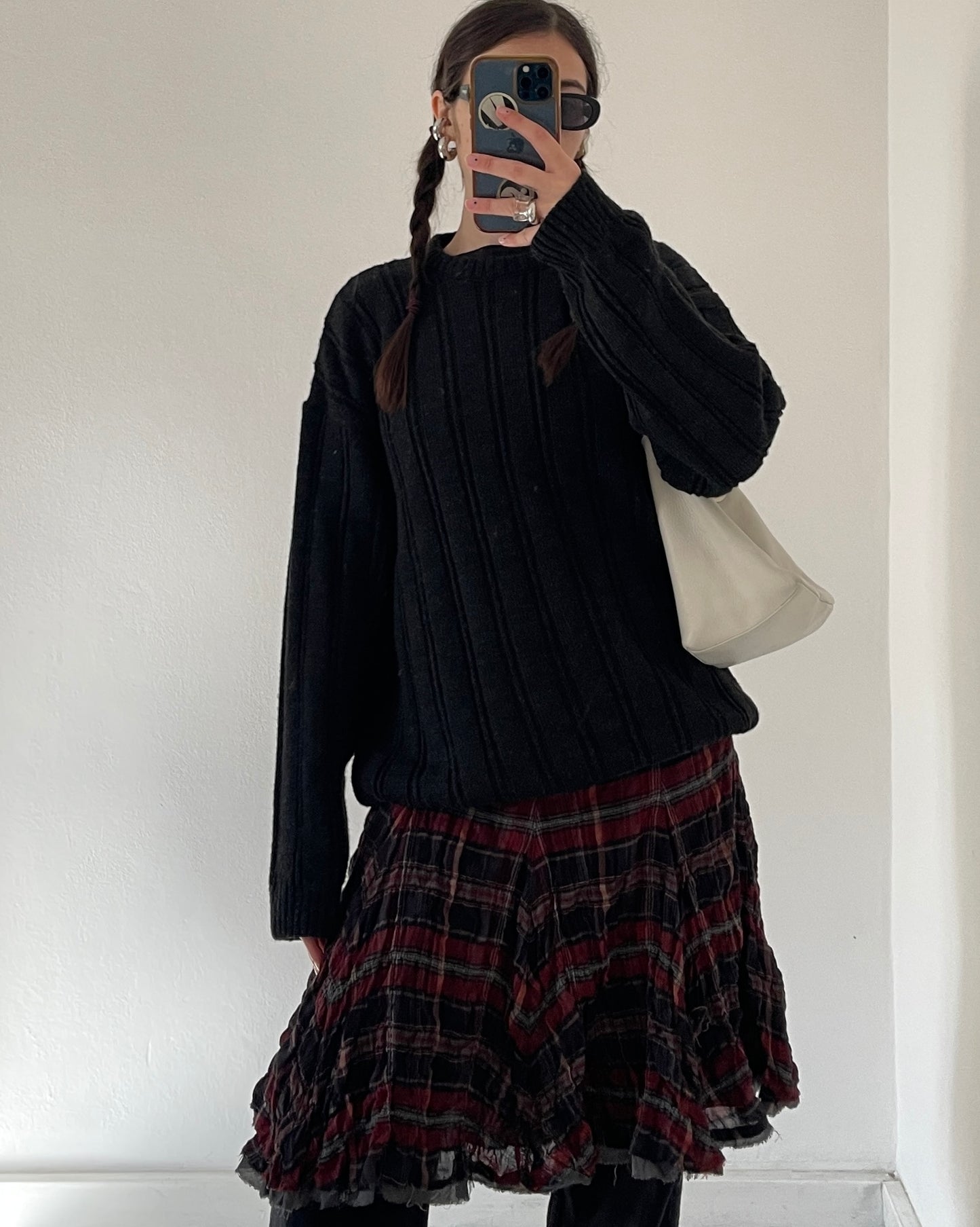 Trussardi check skirt