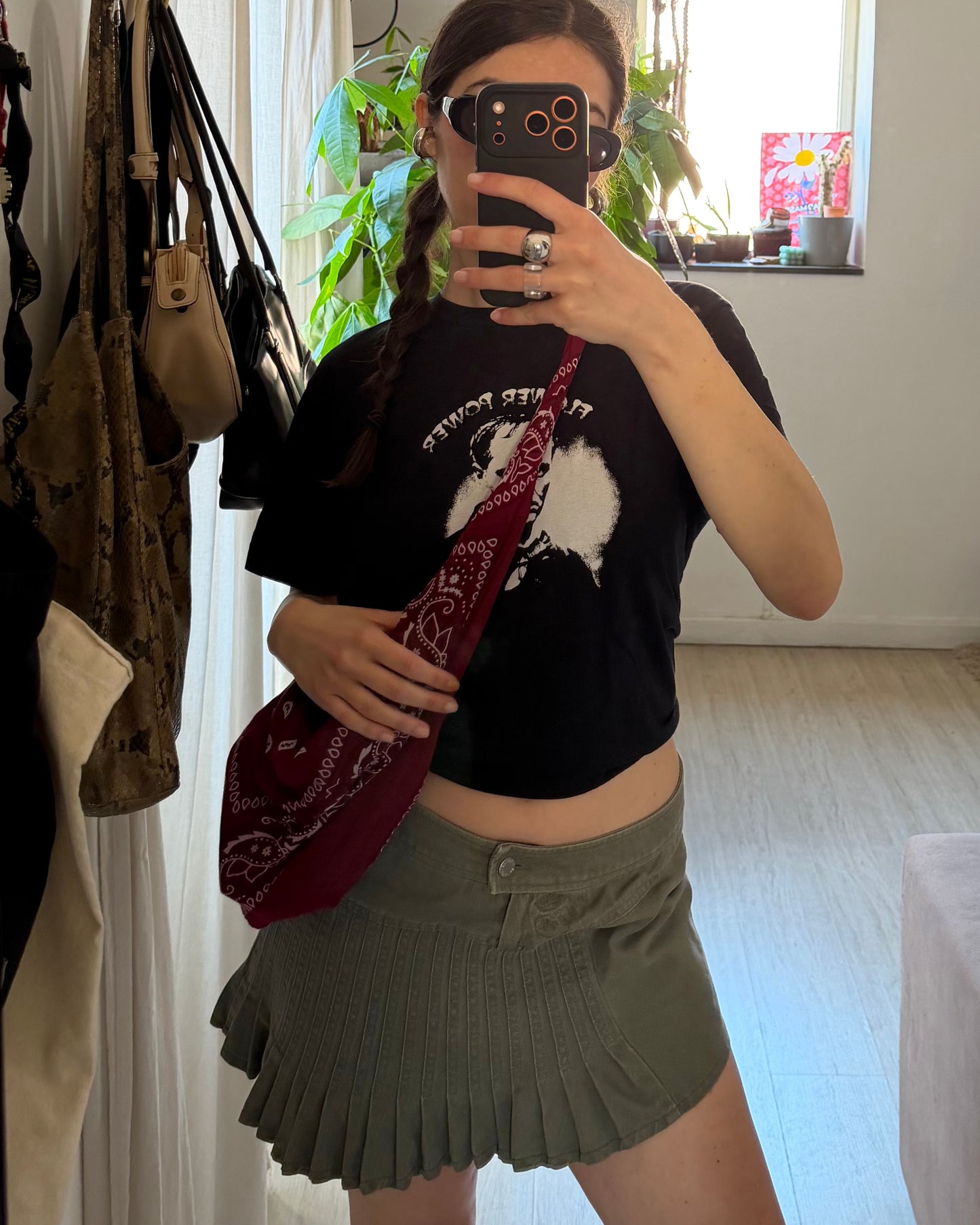 00s pleated mini skirt