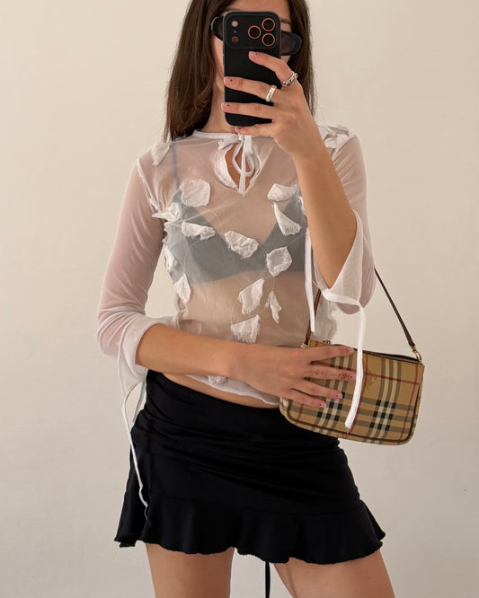 Sheer long sleeves top