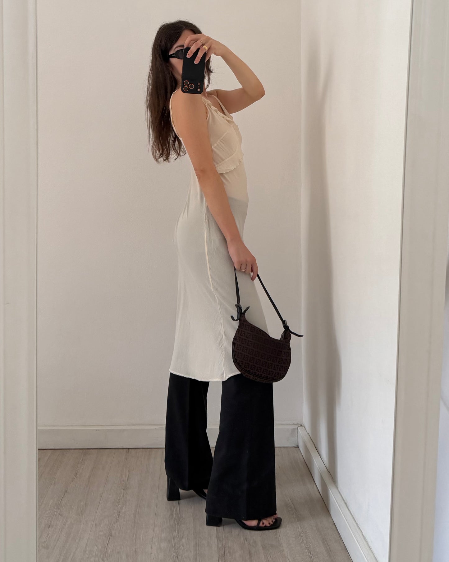 Silk midi dress