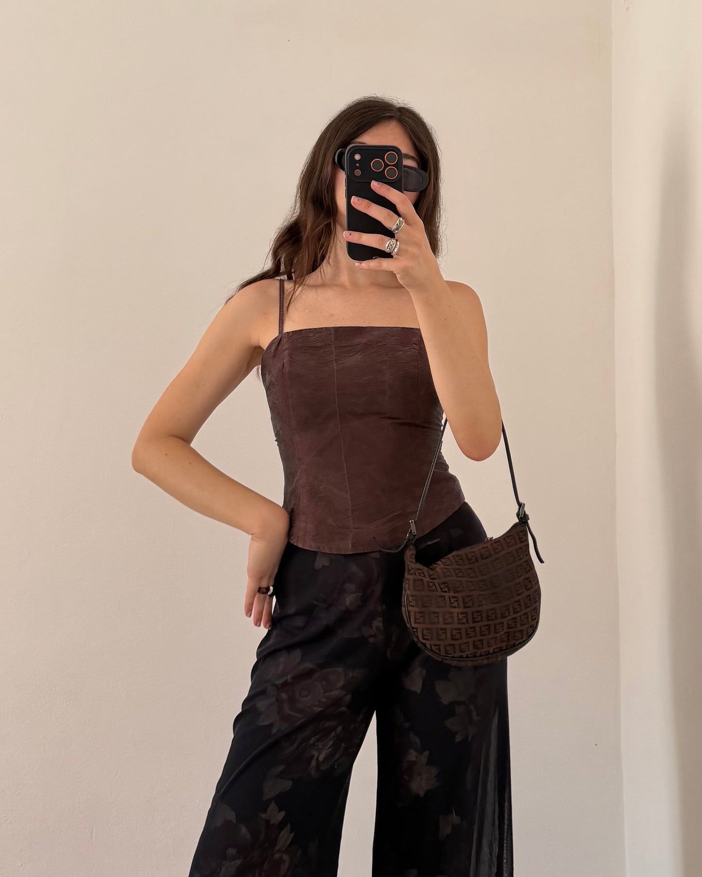 Micro mesh double layered trousers