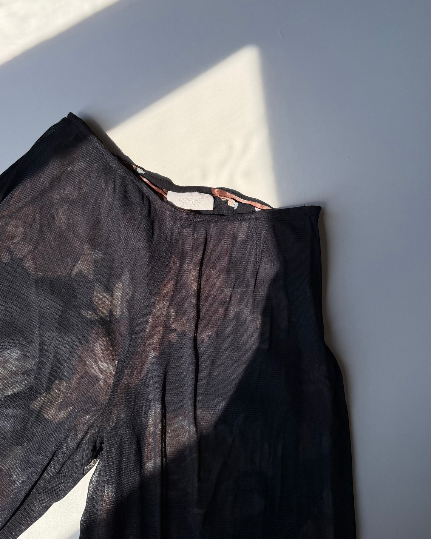 Micro mesh double layered trousers