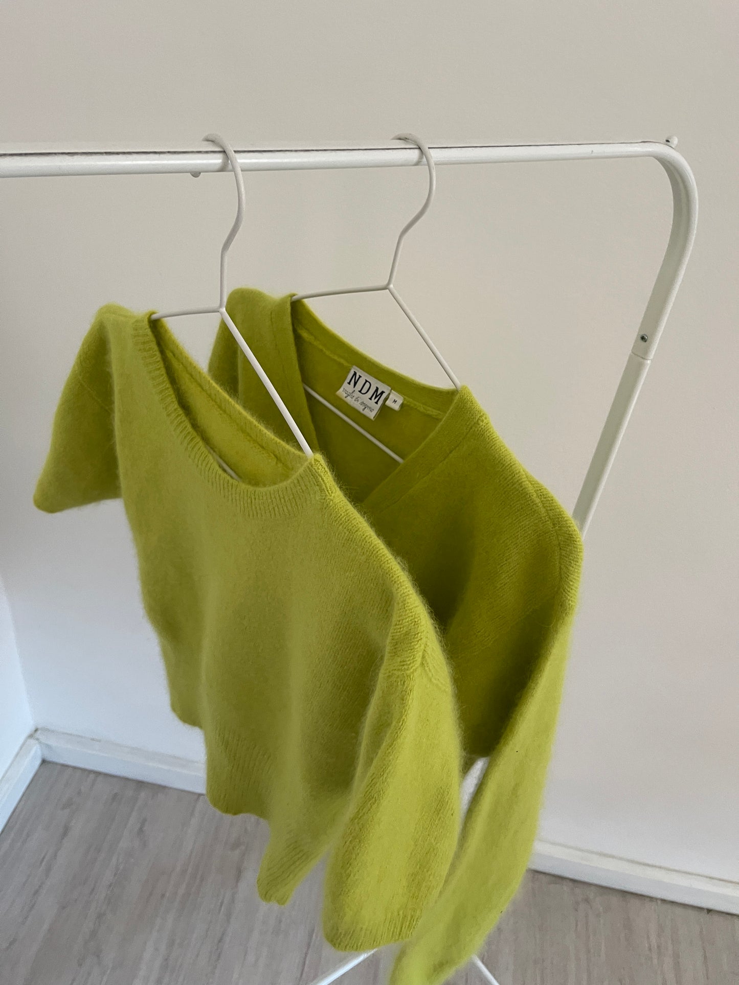 Angora wool twin-set