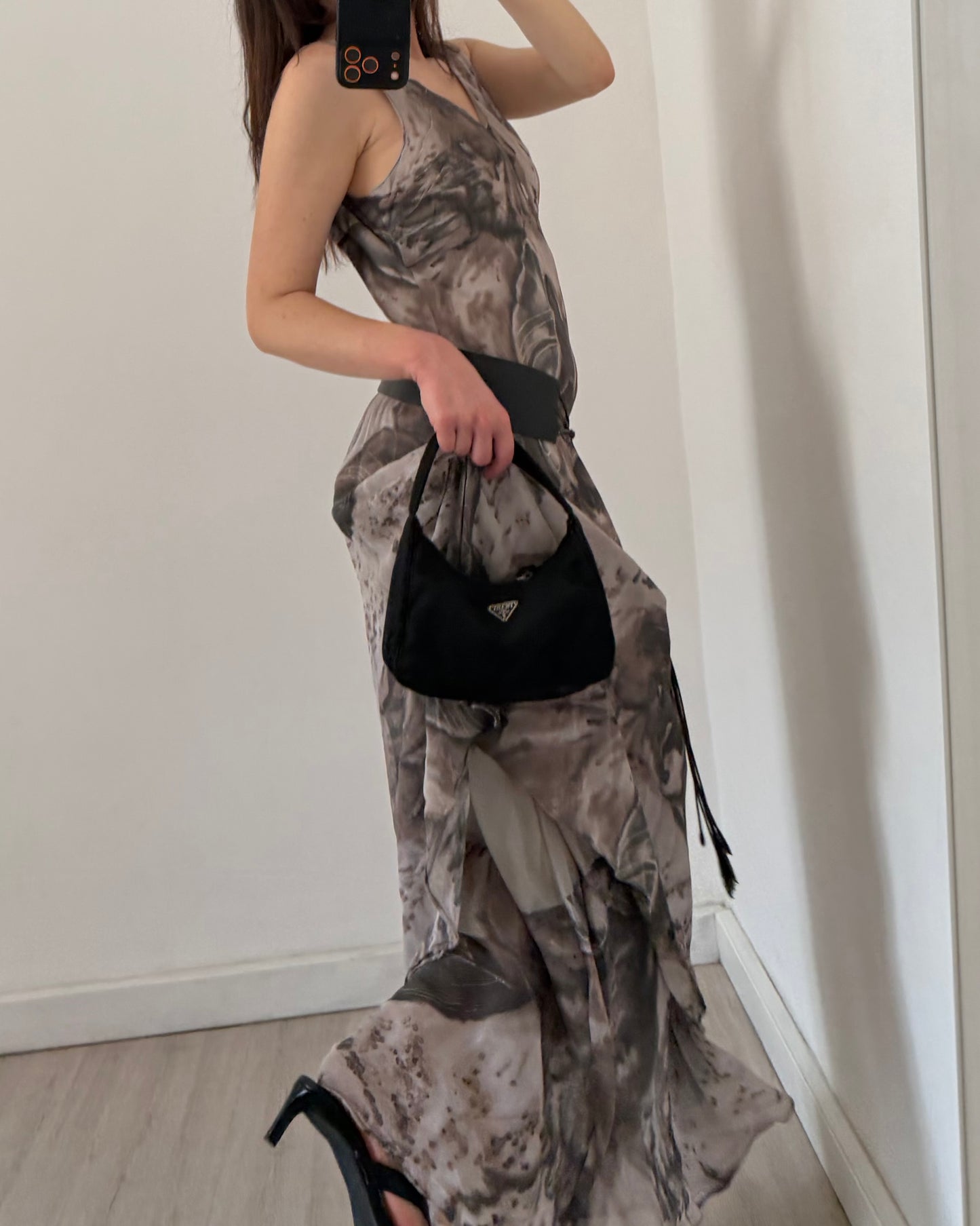 90s viscose maxi dress