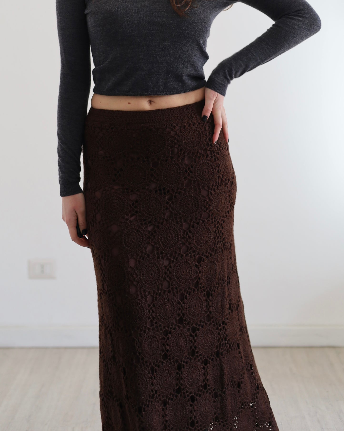 Knit maxi skirt