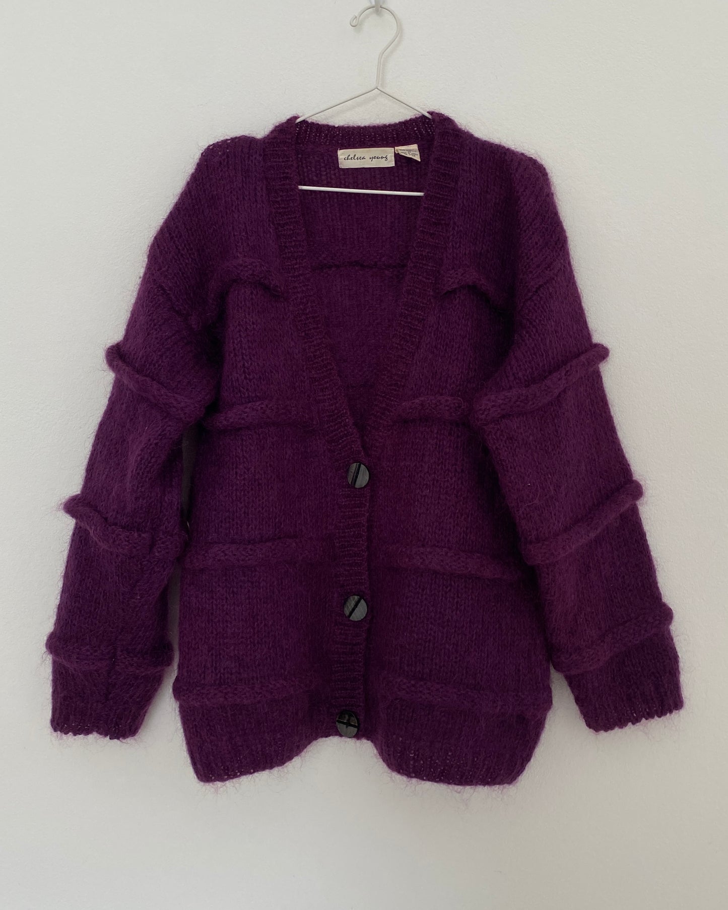 Chunky mohair wool cardigan