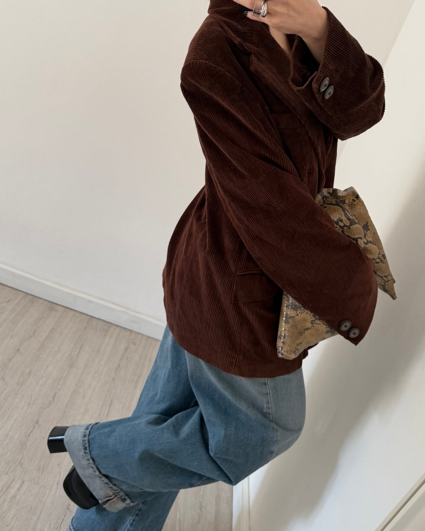 Brown corduroy blazer