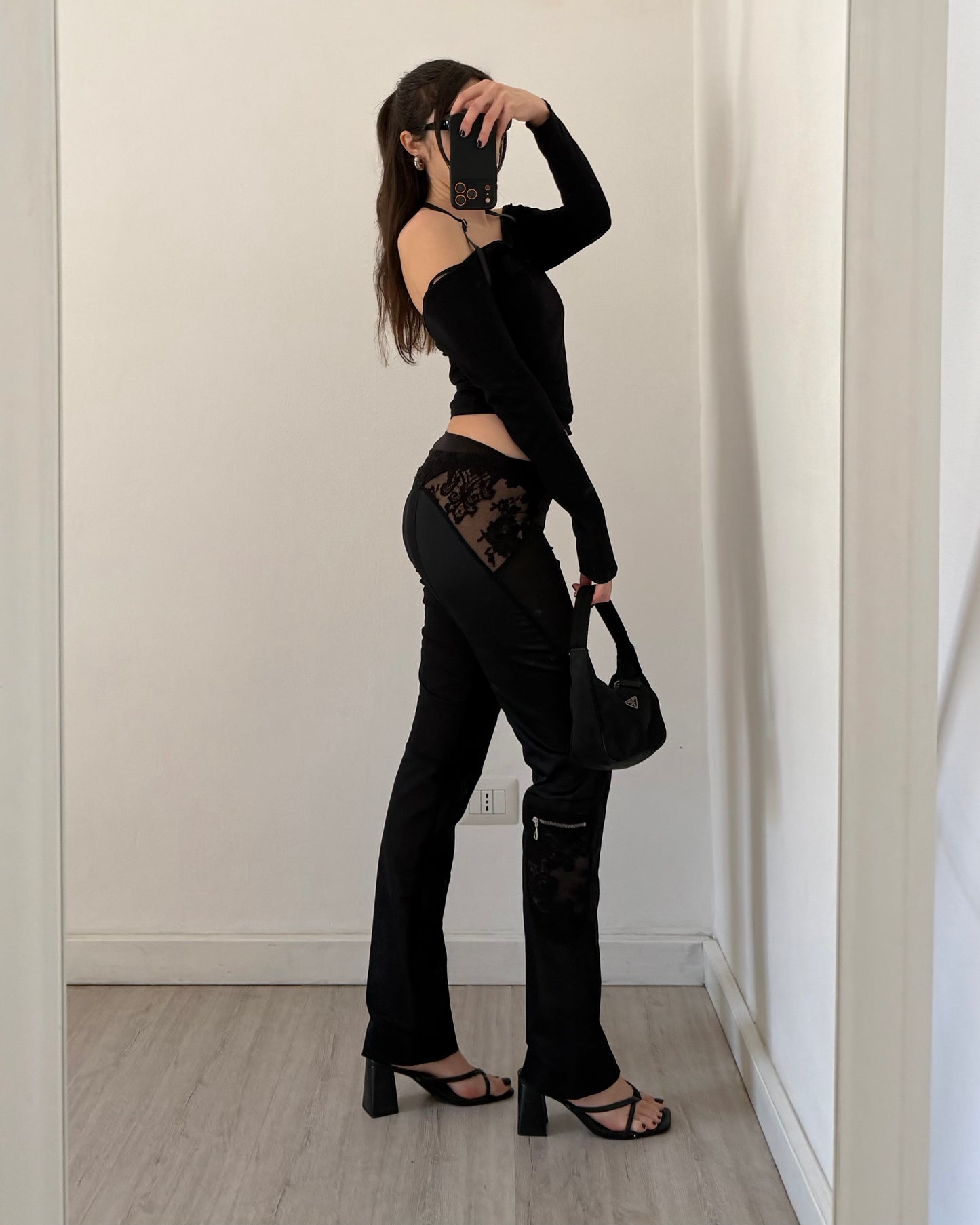 00s sheer lace trousers