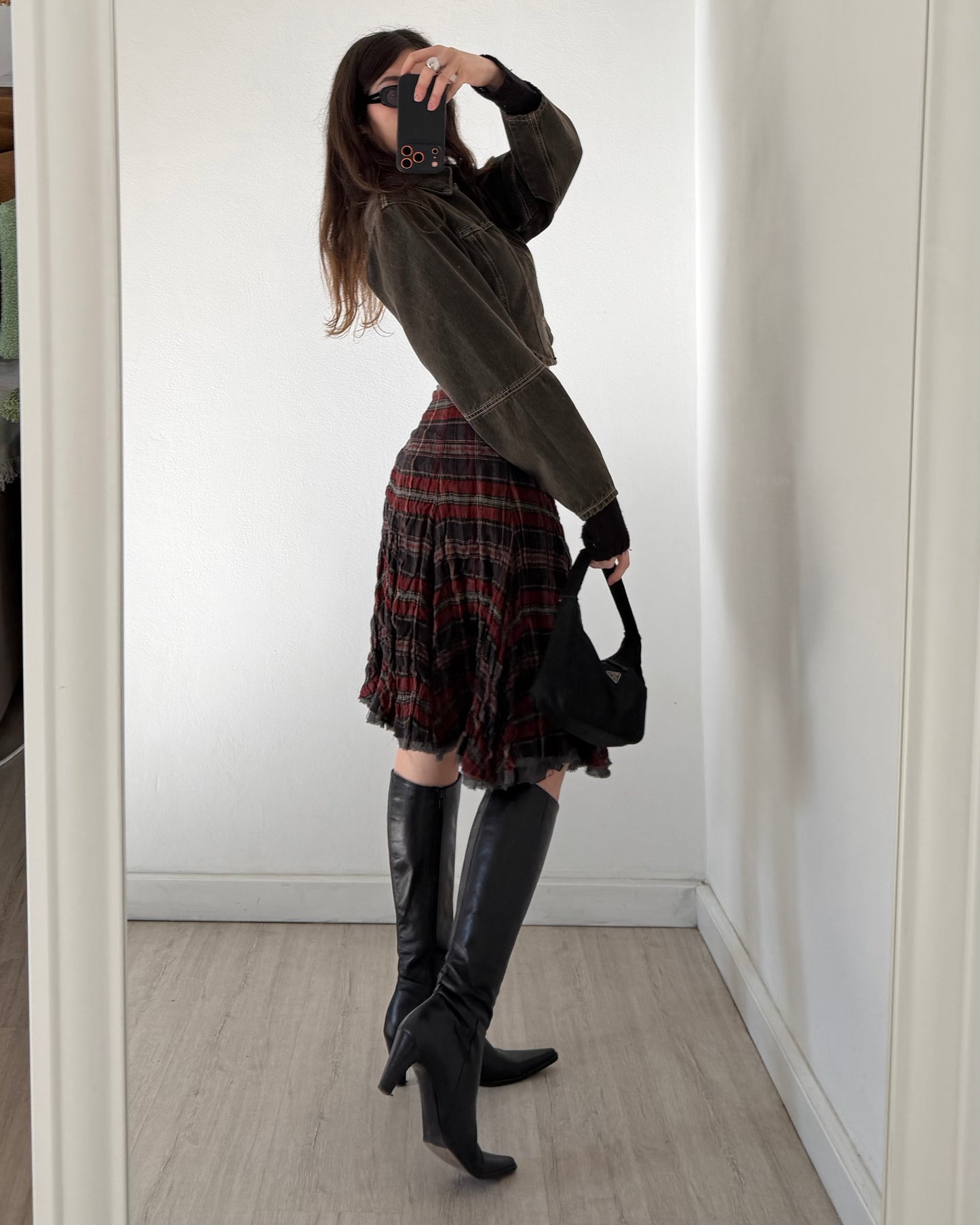 Trussardi check skirt