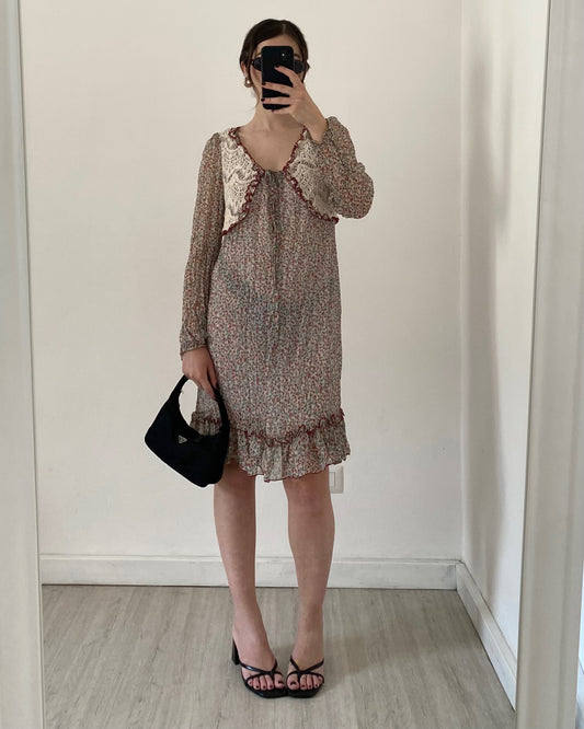 Ditsy floral mini dress