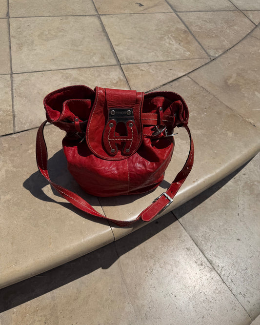 Hogan leather bucket bag