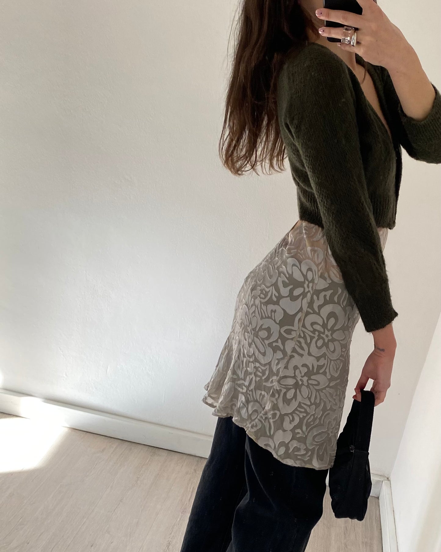 Mohair knitted crop top