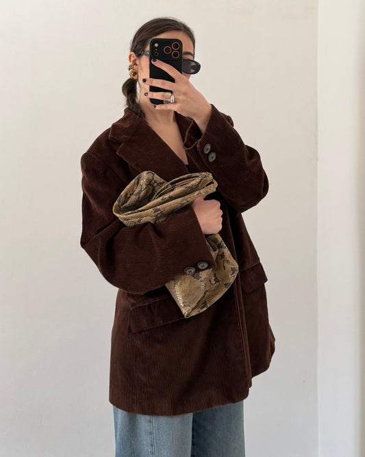 Brown corduroy blazer