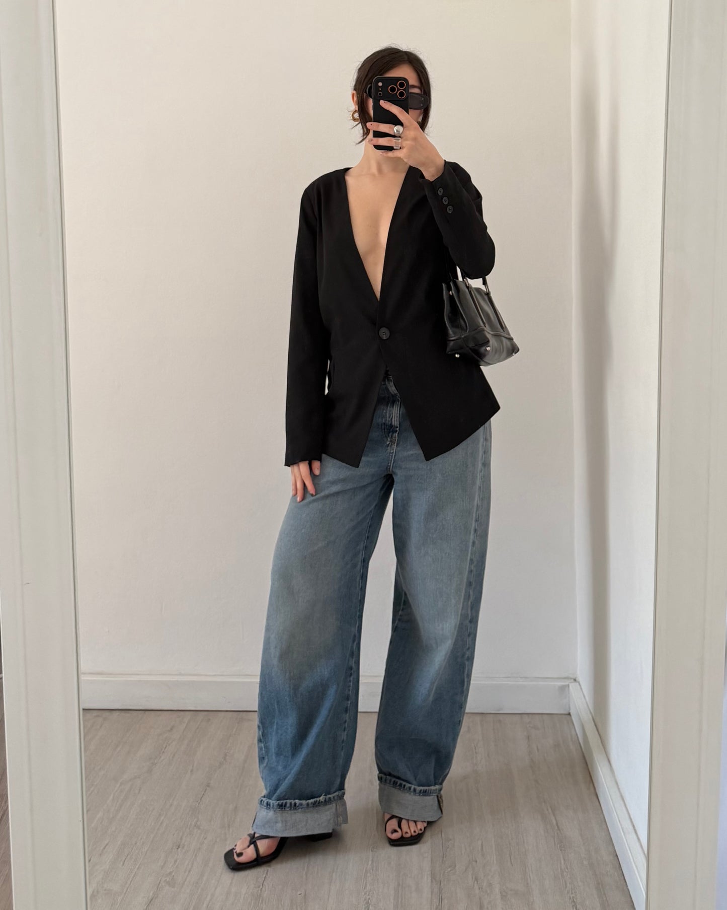 Dropped shoulder blazer