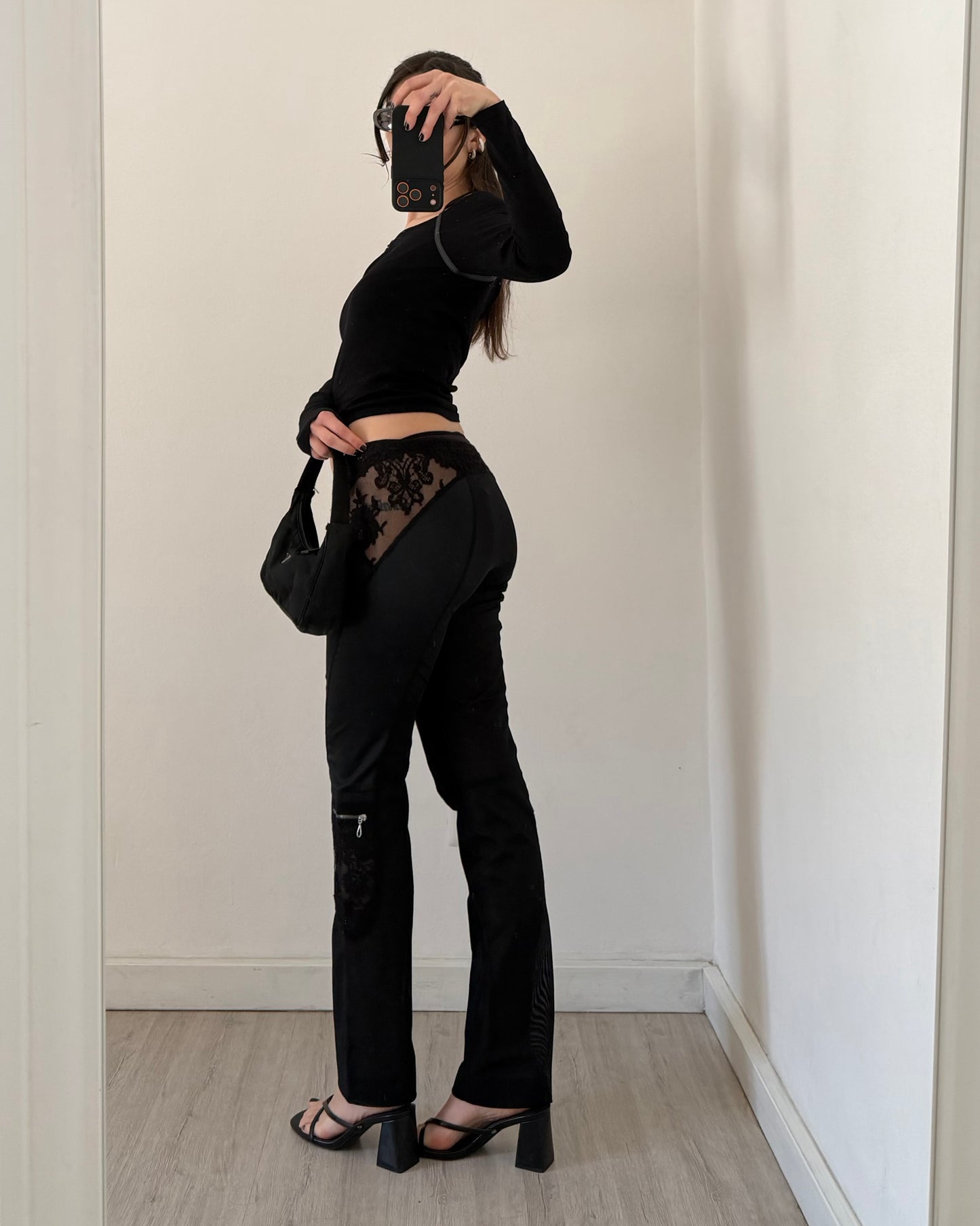 00s sheer lace trousers