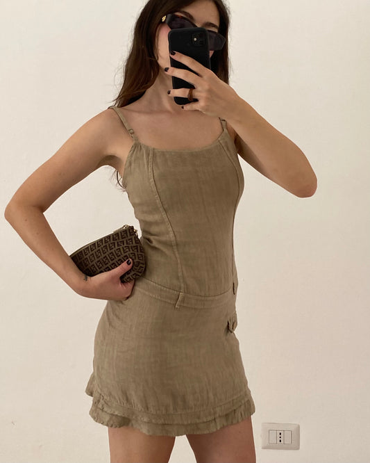 Linen mini dress