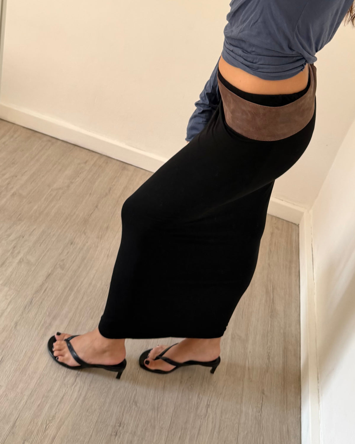 Jersey maxi skirt