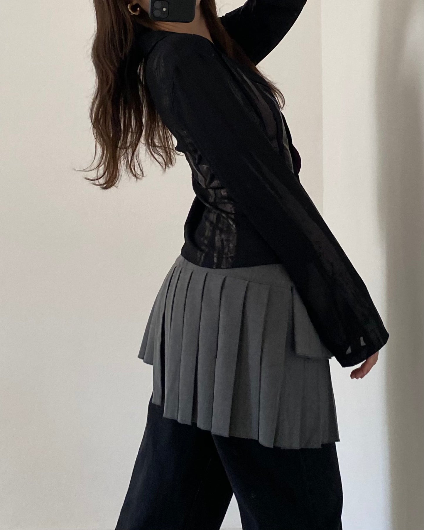 00s sheer blazer top