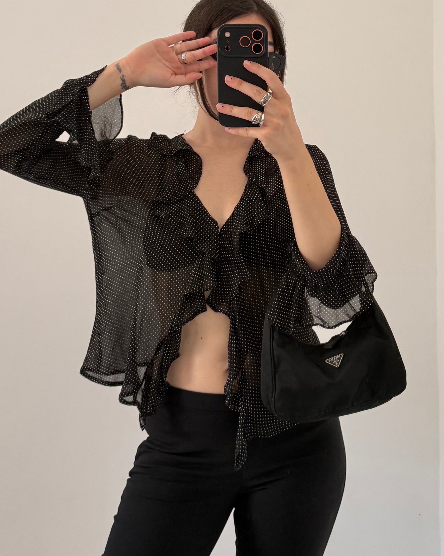 Polka dot blouse