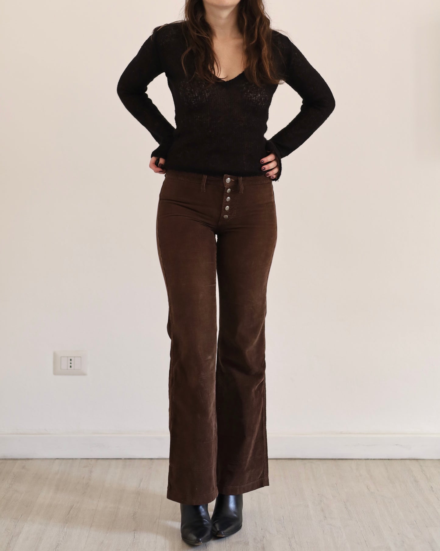 Jean Paul Gaultier cord kick-flare trousers