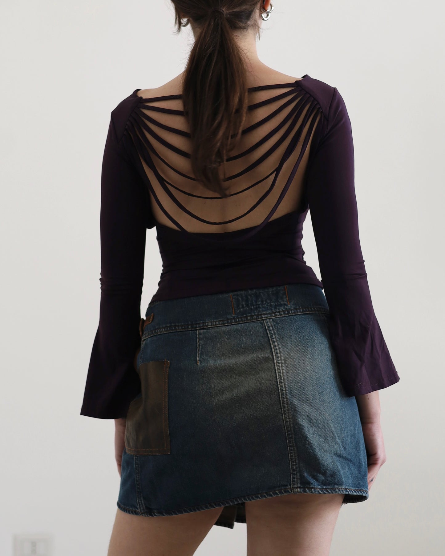 Cut-out backless top