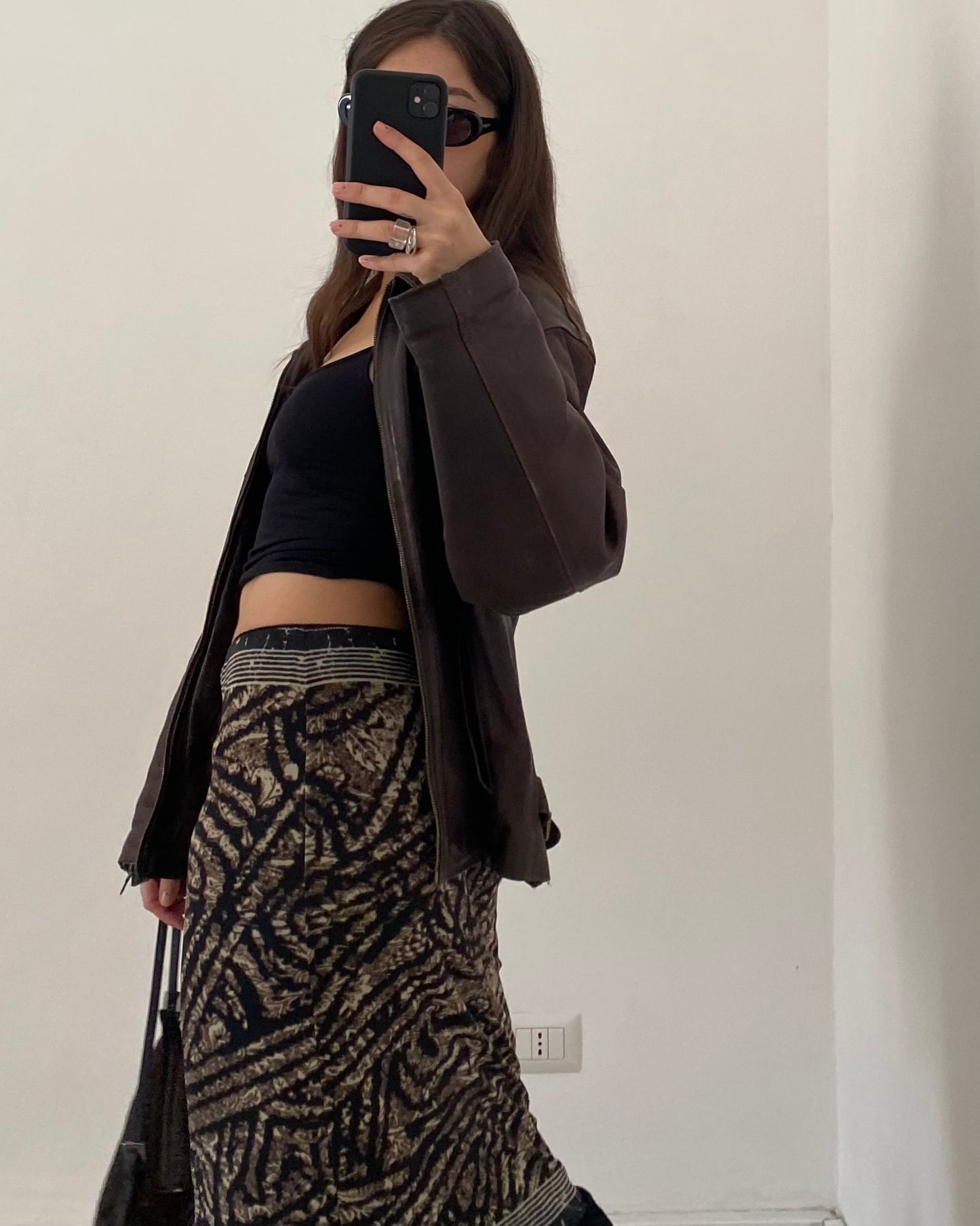 Micro mesh midi skirt