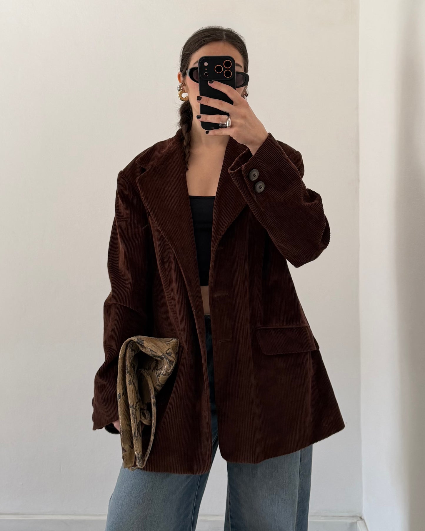 Brown corduroy blazer