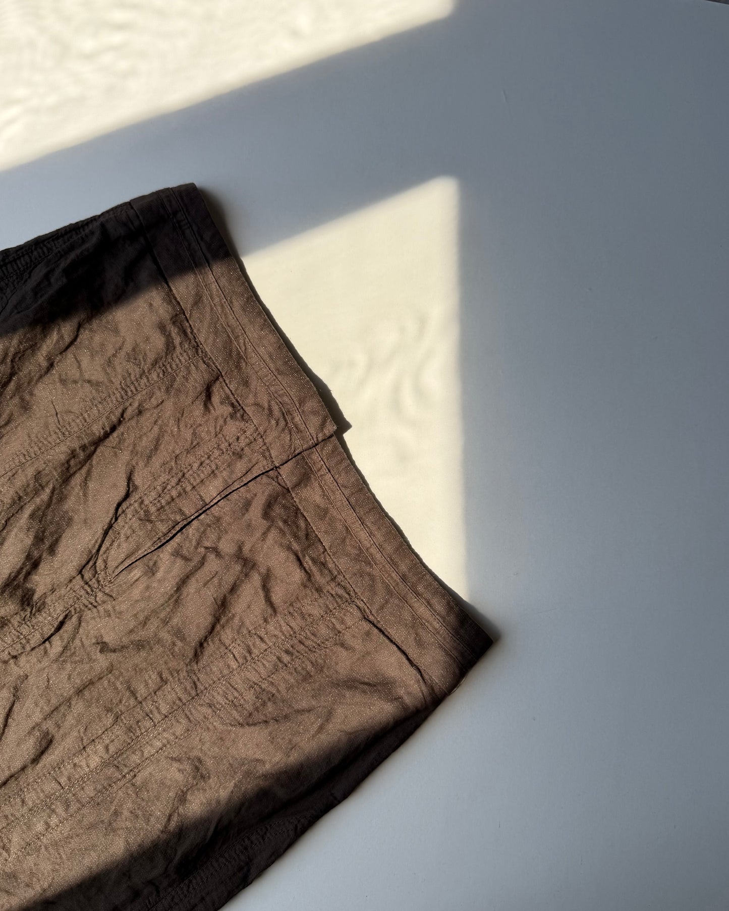 Crinkled midi skirt