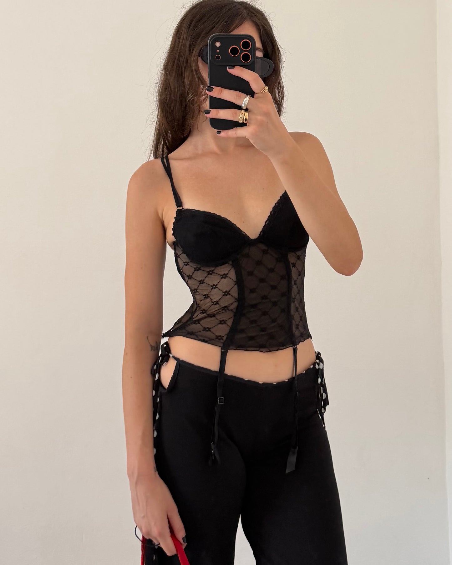 Sheer corset top