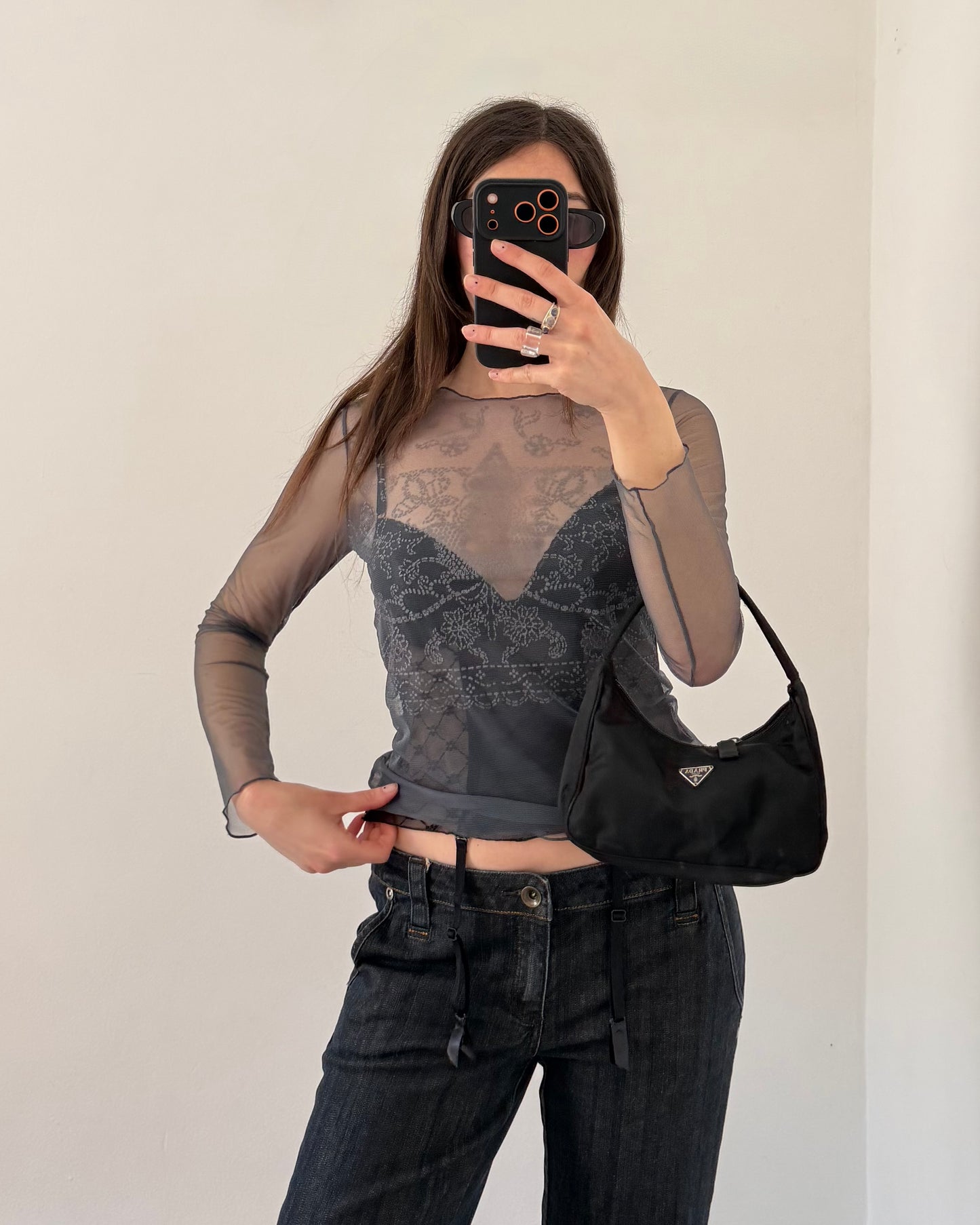 Sheer corset top