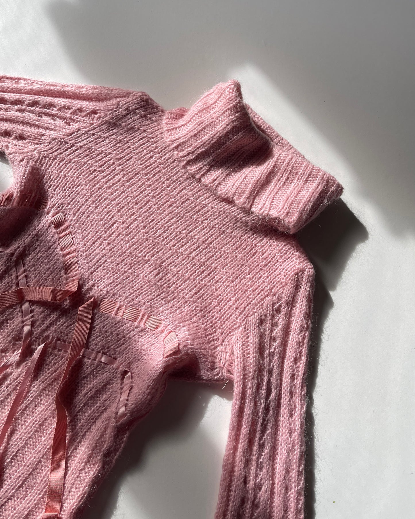 Baby pink mohair sweater